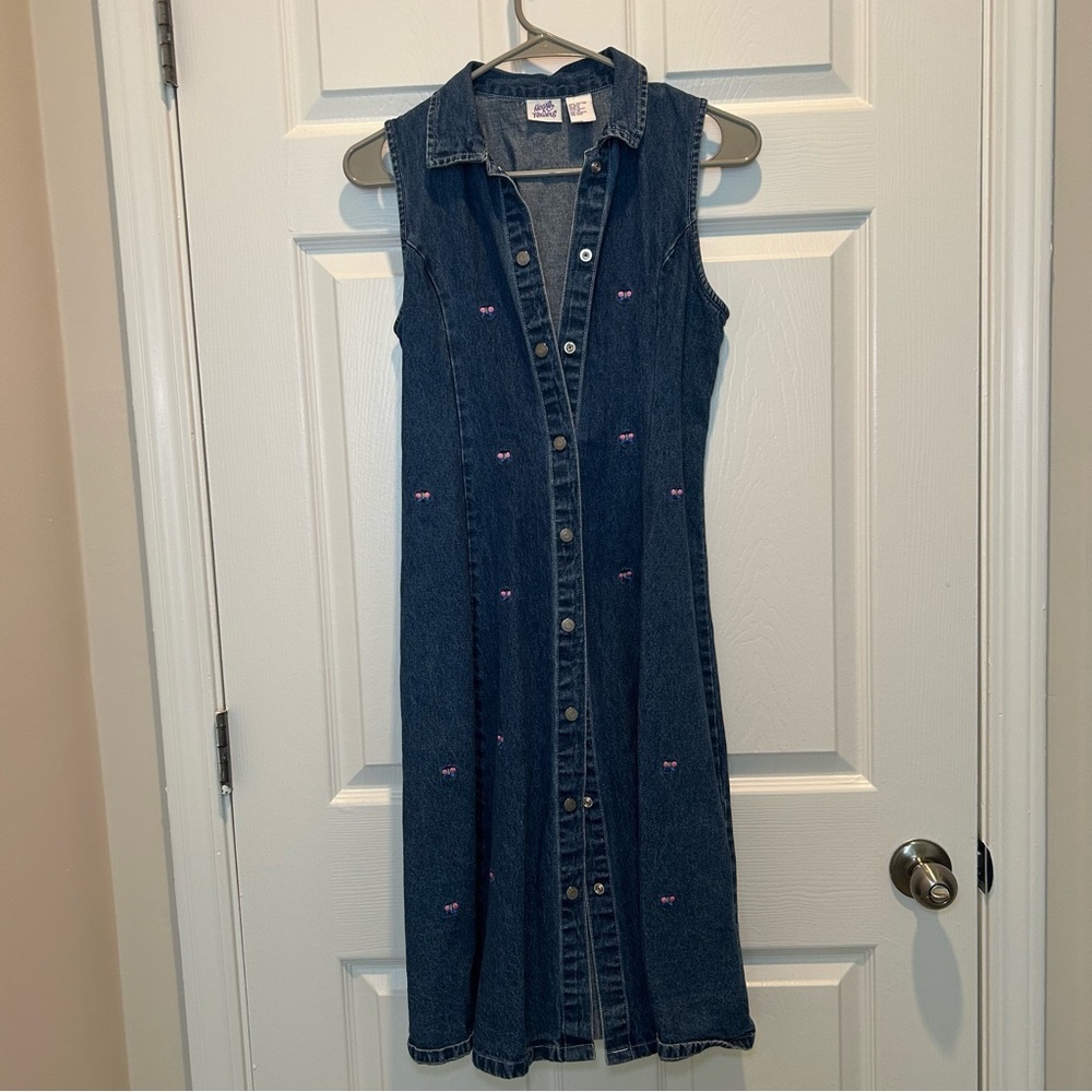 Denim Sleeveless Button-Down Dress